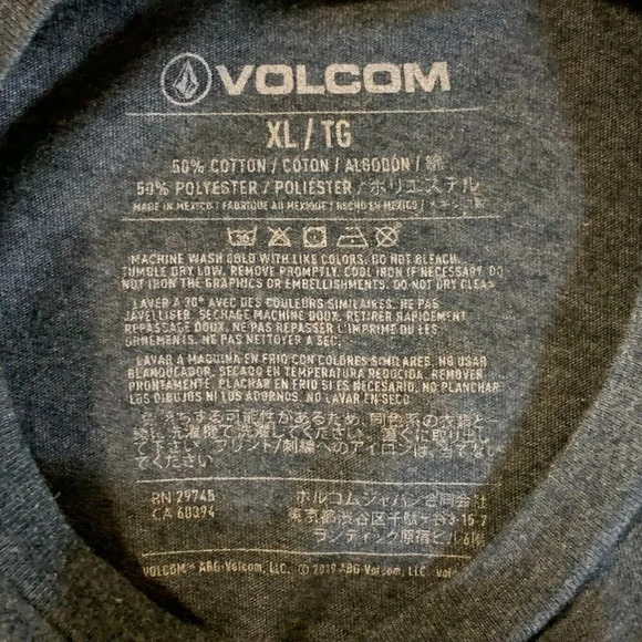 Volcom Boys Geometric Shark Bite Crew Neck Short Sleeve Shirt Size XL - Picture 6 of 10